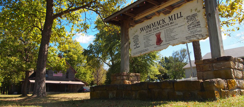 Wommack mill and sign