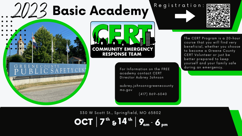 CERT Basic Academy Flyer