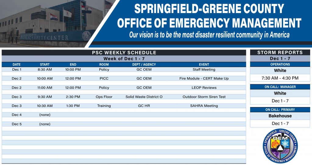 12-01-2025 - PSC Schedule